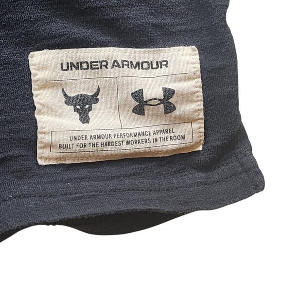 Under Armour Project Rock Hoodie Men XXL Bull Skull Graphic Short Sleeve Loose - Picture 5 of 16